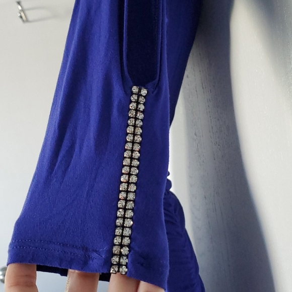 Open Shoulder dress blueish/purple - Picture 6 of 8